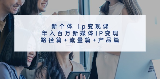 新个体ip变现课，年入百万新媒体IP变现，路径篇+流量篇+产品篇-皮皮网创