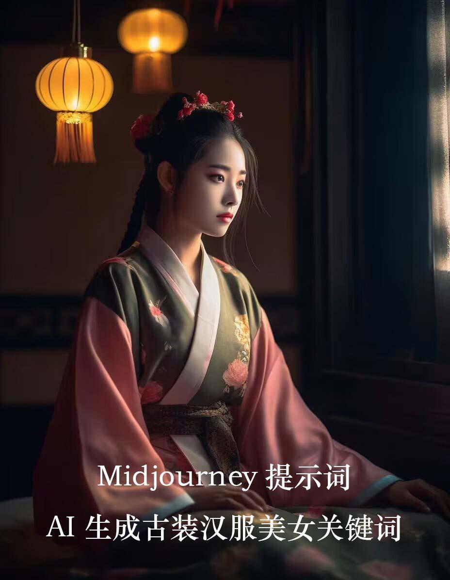 Midjourney关键词-AI生成中国风古装汉服美女人像提示关键词-皮皮网创