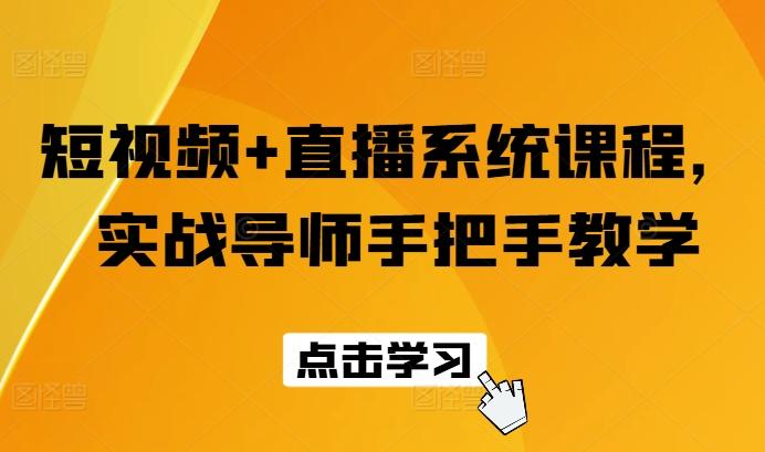 短视频+直播系统课程，实战导师手把手教学-皮皮网创