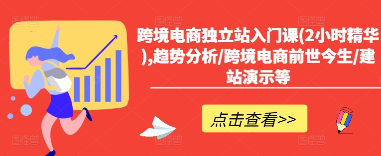 跨境电商独立站入门课(2小时精华),趋势分析/跨境电商前世今生/建站演示等-皮皮网创