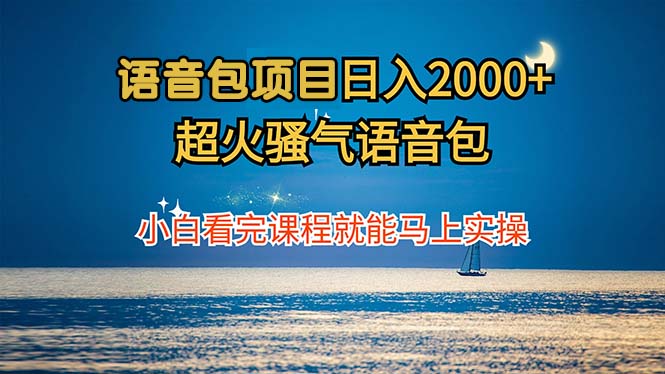 语音包项目 日入2000+ 超火骚气语音包小白看完课程就能马上实操-皮皮网创