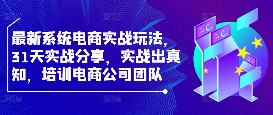最新系统电商实战玩法，31天实战分享，实战出真知，培训电商公司团队-皮皮网创