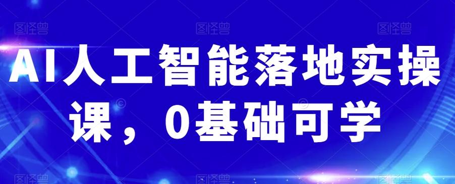 AI人工智能落地实操课，0基础可学-皮皮网创