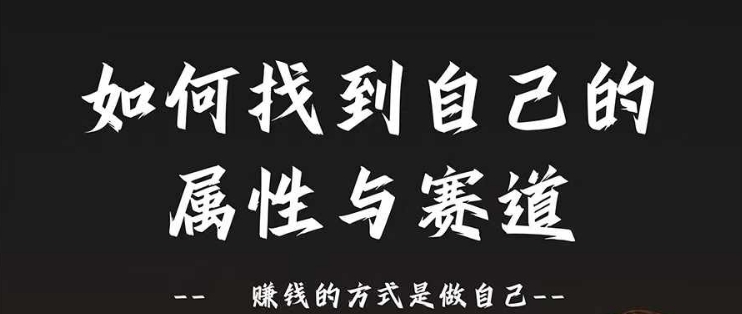 赛道和属性2.0：如何找到自己的属性与赛道，赚钱的方式是做自己-皮皮网创