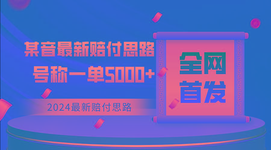 全网首发，2024最新某音赔付思路，号称一单收益5000+-皮皮网创