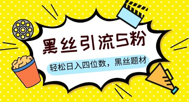 S粉变现，轻松日入四位数，黑丝题材+情感话术【揭秘】-皮皮网创