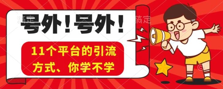 实操11个热门平台引流方法、私域教程看完不走弯路！-皮皮网创