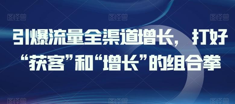 引爆流量全渠道增长，打好“获客”和“增长”的组合拳-皮皮网创