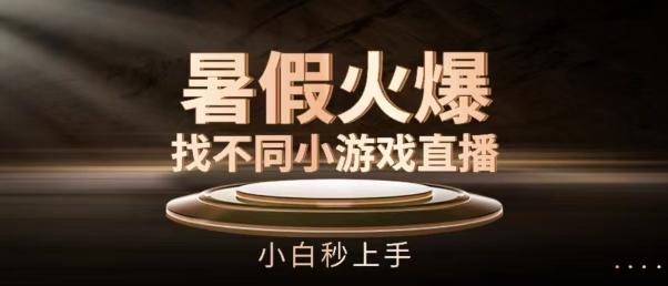 暑假火爆找不同小游戏直播间，小白秒上手【揭秘】-皮皮网创