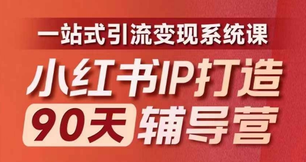 小红书IP打造90天辅导营(第十期)​内容全面升级，一站式引流变现系统课-皮皮网创