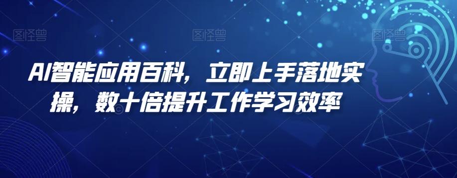 AI智能应用百科，​立即上手落地实操，数十倍提升工作学习效率-皮皮网创