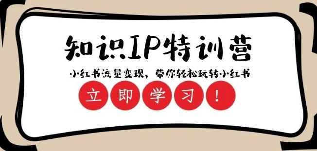 知识IP特训营 ：小红书-流量变现，带你轻松玩转小红书（23节视频课）-皮皮网创