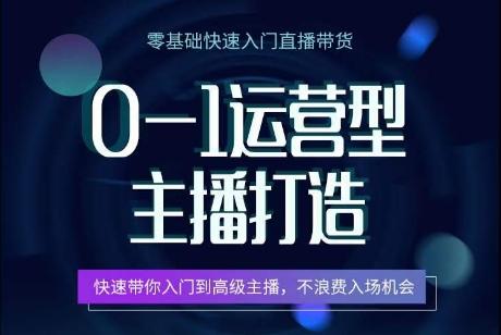 0-1运营型主播打造，​快速带你入门高级主播，不浪费入场机会-皮皮网创