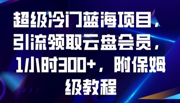 超级冷门蓝海项目，引流领取云盘会员，1小时300+，附保姆级教程-皮皮网创