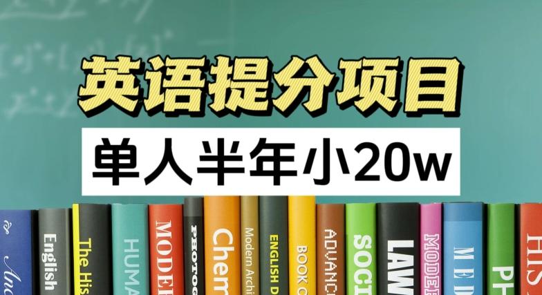英语提分项目，100%正规项目，单人半年小 20w-皮皮网创
