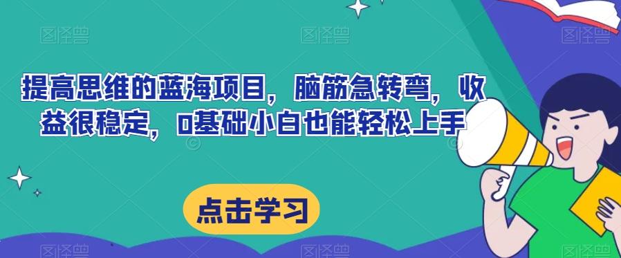 提高思维的蓝海项目，脑筋急转弯，收益很稳定，0基础小白也能轻松上手-皮皮网创