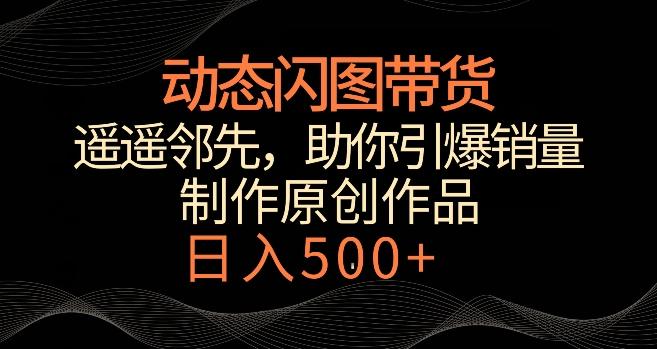 动态闪图带货，遥遥领先，冷门玩法，助你轻松引爆销量，日赚500+【揭秘】-皮皮网创