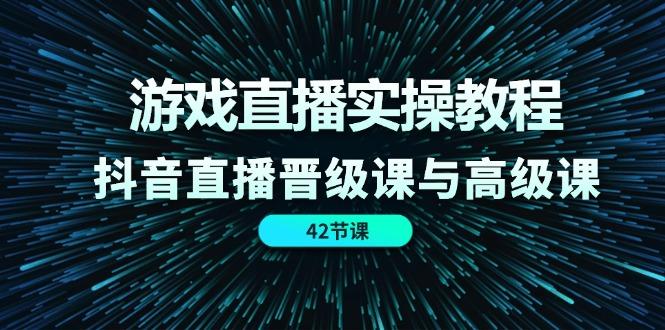 游戏直播实操教程，抖音直播晋级课与高级课(42节-皮皮网创