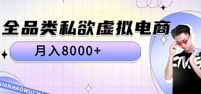 全品类私欲虚拟电商，月入8000+【揭秘】-皮皮网创