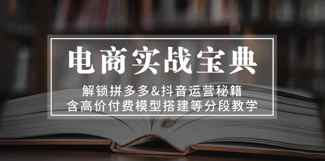 电商实战宝典 解锁拼多多&抖音运营秘籍 含高价付费模型搭建等分段教学-皮皮网创