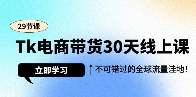 (9463期)Tk电商带货30天线上课，不可错过的全球流量洼地(29节课)-皮皮网创