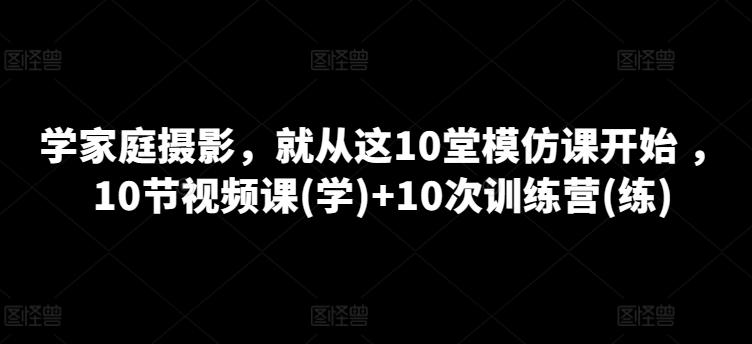 学家庭摄影，就从这10堂模仿课开始 ，10节视频课(学)+10次训练营(练)-皮皮网创