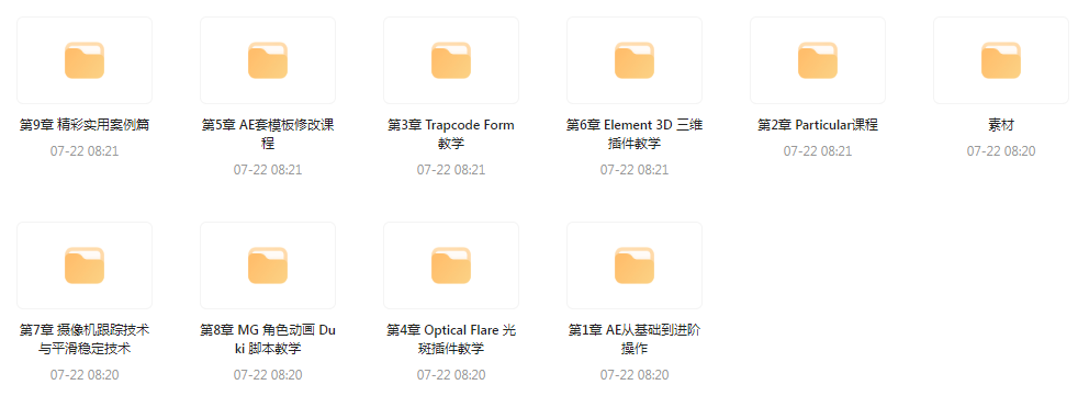 AE从0基础到大神视频课(带素材)-皮皮网创