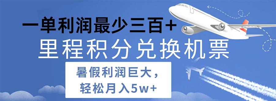 2024暑假利润空间巨大的里程积分兑换机票项目，每一单利润最少500-皮皮网创
