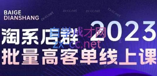 白戈电商·23年淘系批量高客单+24年全域电商矩阵-皮皮网创