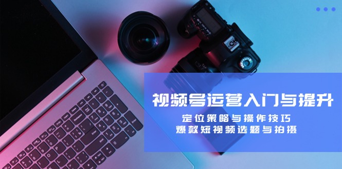 视频号运营入门与提升：定位策略与操作技巧，爆款短视频选题与拍摄-皮皮网创