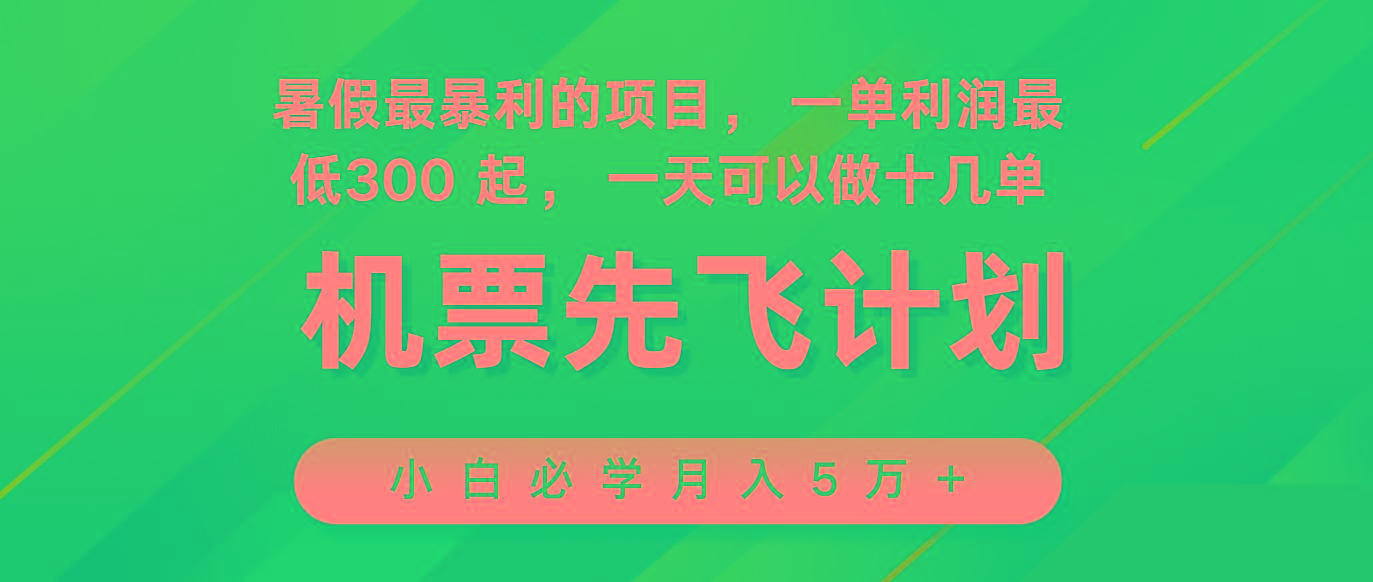 2024暑假最赚钱的项目，市场很大，一单利润300+，每天可批量操作-皮皮网创