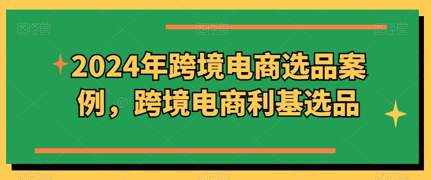 2024年跨境电商选品案例，跨境电商利基选品(更新)-皮皮网创