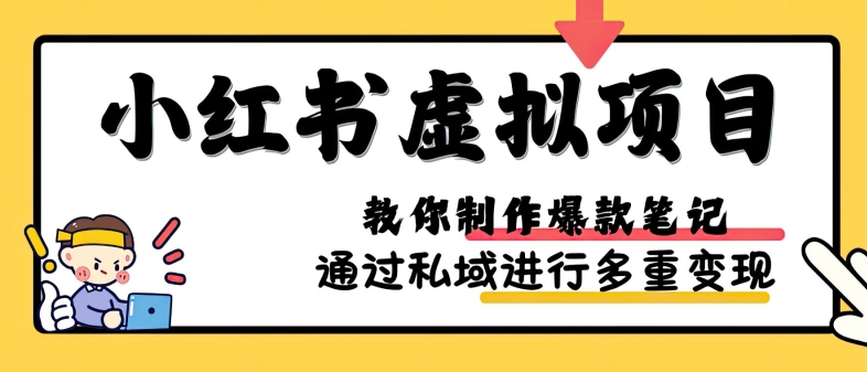 小红书虚拟项目实战，爆款笔记制作，矩阵放大玩法分享-皮皮网创