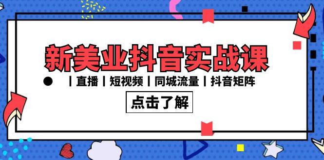 新美业抖音实战课丨直播丨短视频丨同城流量丨抖音矩阵(30节课)-皮皮网创