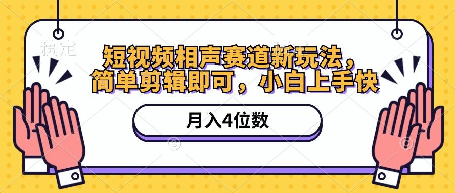 短视频相声赛道新玩法，简单剪辑即可，月入四位数(附软件+素材-皮皮网创