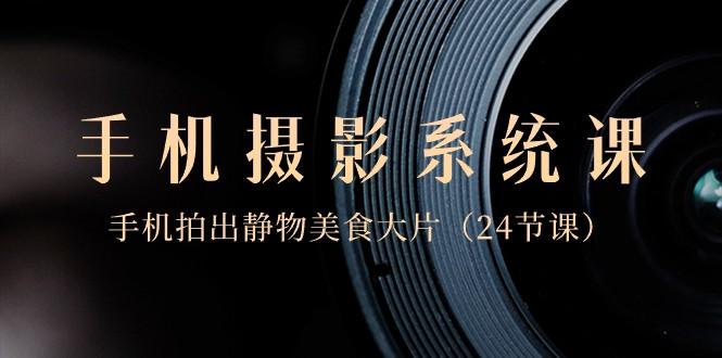0基础手机摄影系统课，手机拍出静物美食大片（24节课）-皮皮网创