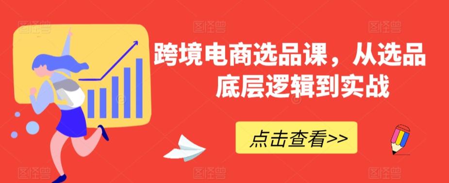 跨境电商选品课，从选品到底层逻辑到实战-皮皮网创