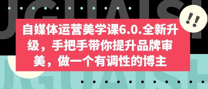 自媒体运营美学课6.0.全新升级，手把手带你提升品牌审美，做一个有调性的博主-皮皮网创