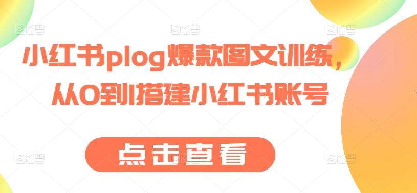 小红书plog爆款图文训练，从0到1搭建小红书账号-皮皮网创