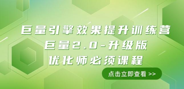 巨量引擎·效果提升训练营：巨量2.0-升级版，优化师必须课程（111节课）-皮皮网创