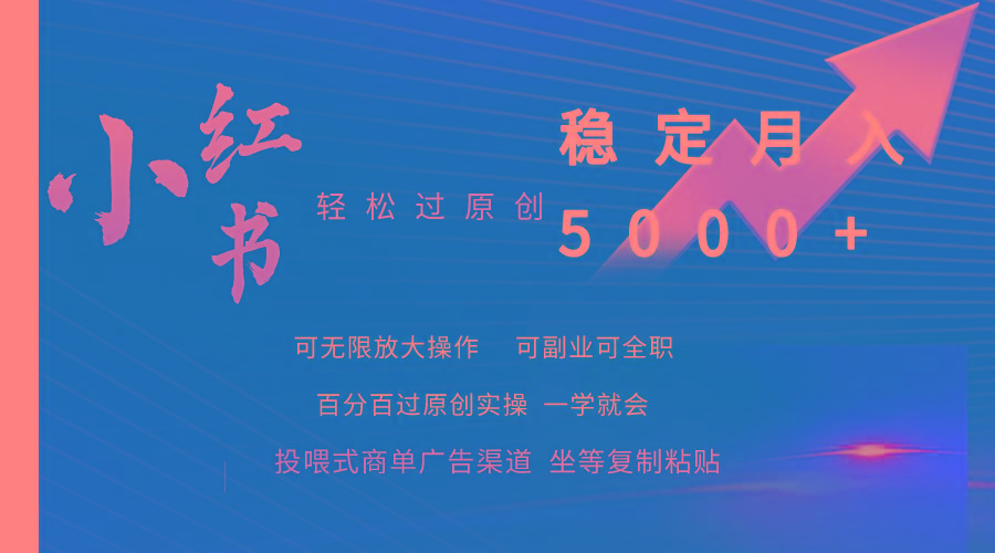 (9792期)小红书轻松过原创稳定月入5000+-皮皮网创