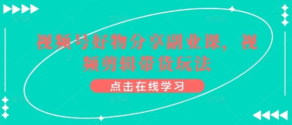 视频号好物分享副业课，视频剪辑带货玩法-皮皮网创