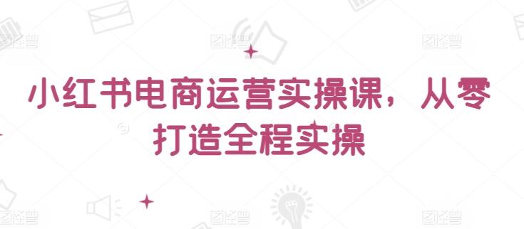 小红书电商运营实操课，​从零打造全程实操-皮皮网创