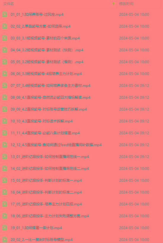 图片[1]-2024单品正价起号，直播素材投流选品：选品课+投流课+素材课+卡首屏/100节-皮皮网创