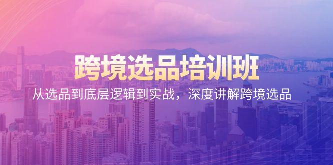 跨境选品培训班：从选品到底层逻辑到实战，深度讲解跨境选品-皮皮网创