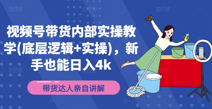 视频号带货内部实操教学(底层逻辑+实操)，新手也能日入4k-皮皮网创