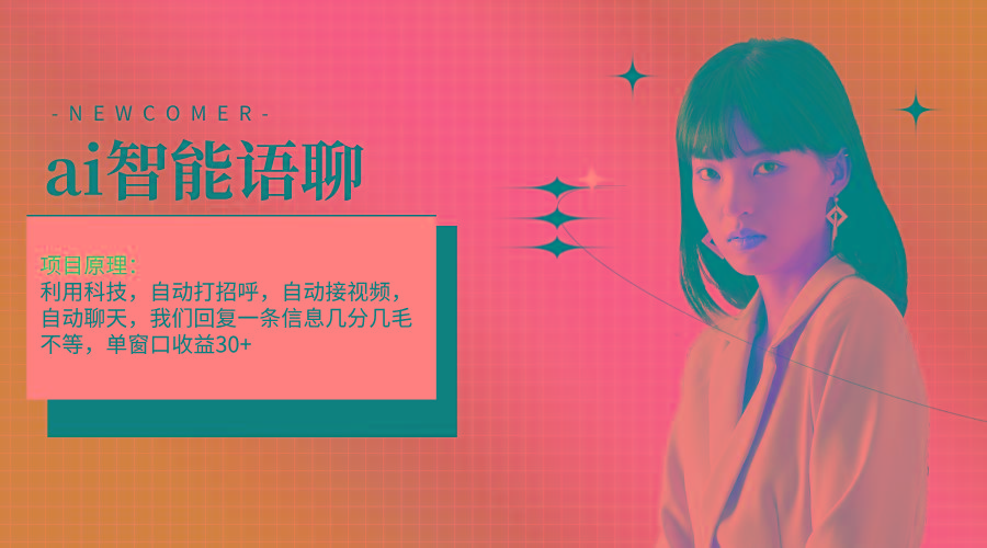 ai智能语聊，单窗口30+单机500+，无脑干！！！-皮皮网创
