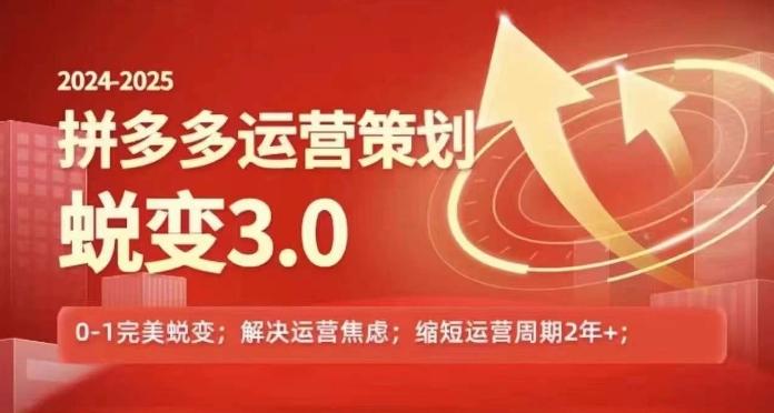 2024-2025拼多多运营策略蜕变3.0，0~1完美蜕变，解决信息焦虑-皮皮网创