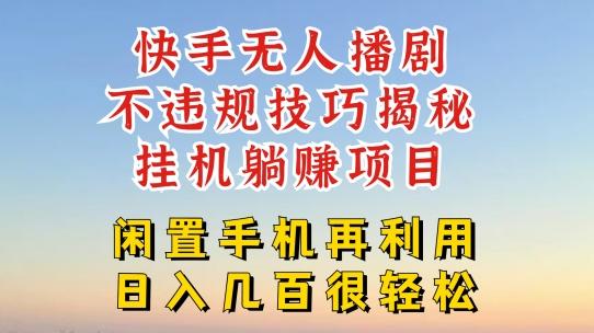 快手无人直播不违规技巧，真正躺赚的玩法，不封号不违规【揭秘】-皮皮网创
