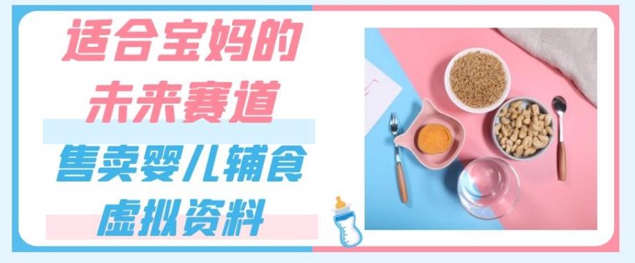 适合宝妈的未来赛道，售卖婴儿辅食虚拟资料，一份9.9-69.9元闭眼赚钱-皮皮网创